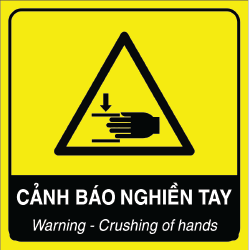 Biển cảnh báo nguy hiểm nghiền tay
