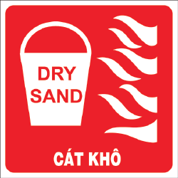 Biển báo cát khô chữa cháy