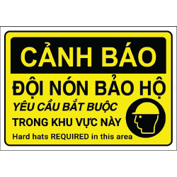 Biển báo yêu cầu đội nón bảo hộ