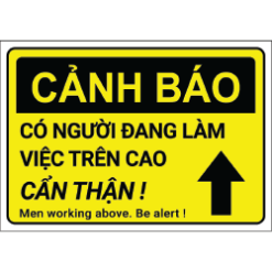 Biển báo công trình - Có người làm việc trên cao