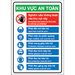 Biển quy định an toàn khu vực