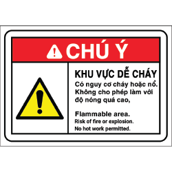 Biển cảnh báo nguy hiểm máy hàn điện dễ cháy nổ