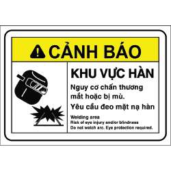 Biển cảnh báo khu vực hàn